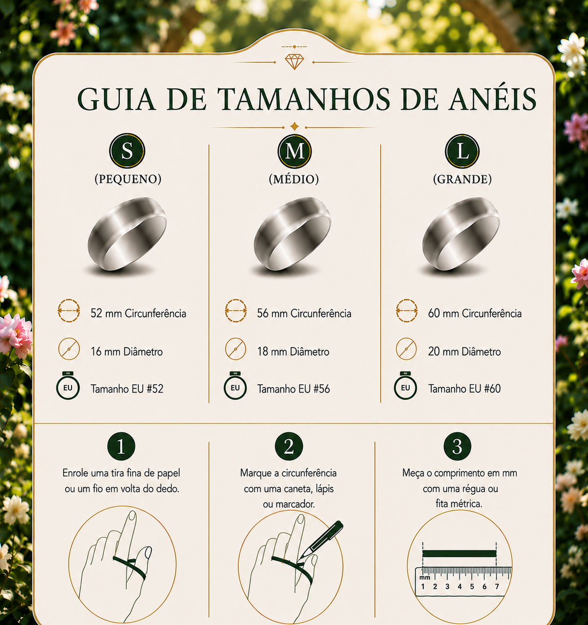Anel Coração com Duas Pedras de Nascimento