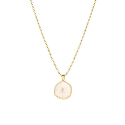 Cross Necklace for Women-Dainty Gold Plated Cross Pendant