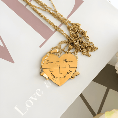 Collier Puzzle Cœur