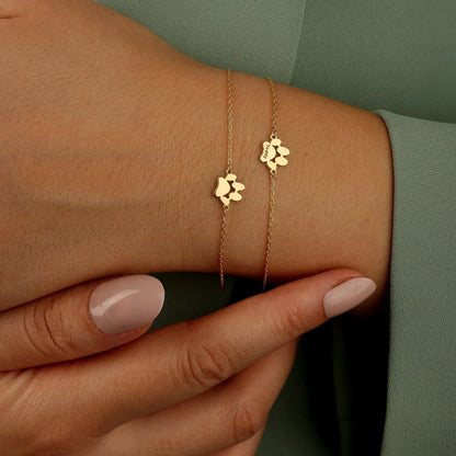 Personlig armbånd med navn og pote