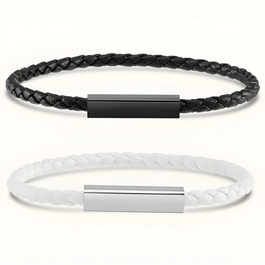 Personlige Magnetiske Læderarmbånd til Par