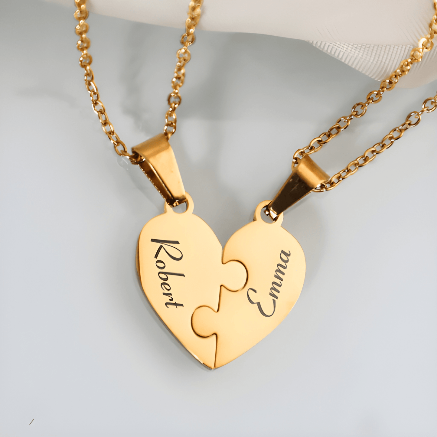 Collier Puzzle Cœur