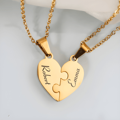 Collier Puzzle Cœur