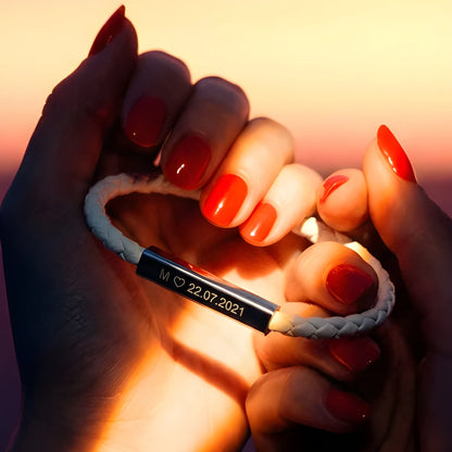 Magnetische Lederarmbänder für Paare