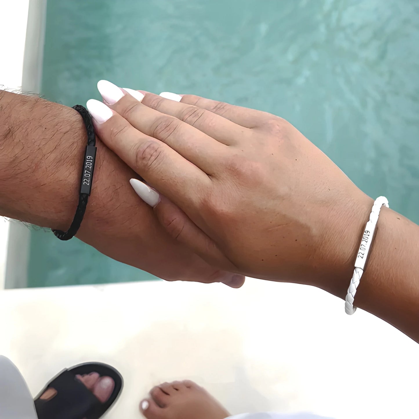 Magnetische Lederarmbänder für Paare