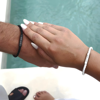Magnetische Lederarmbänder für Paare