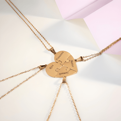 Collier Puzzle Cœur