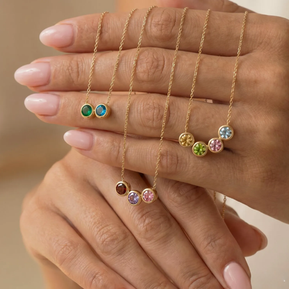 Personligt halsband med födelsestenar