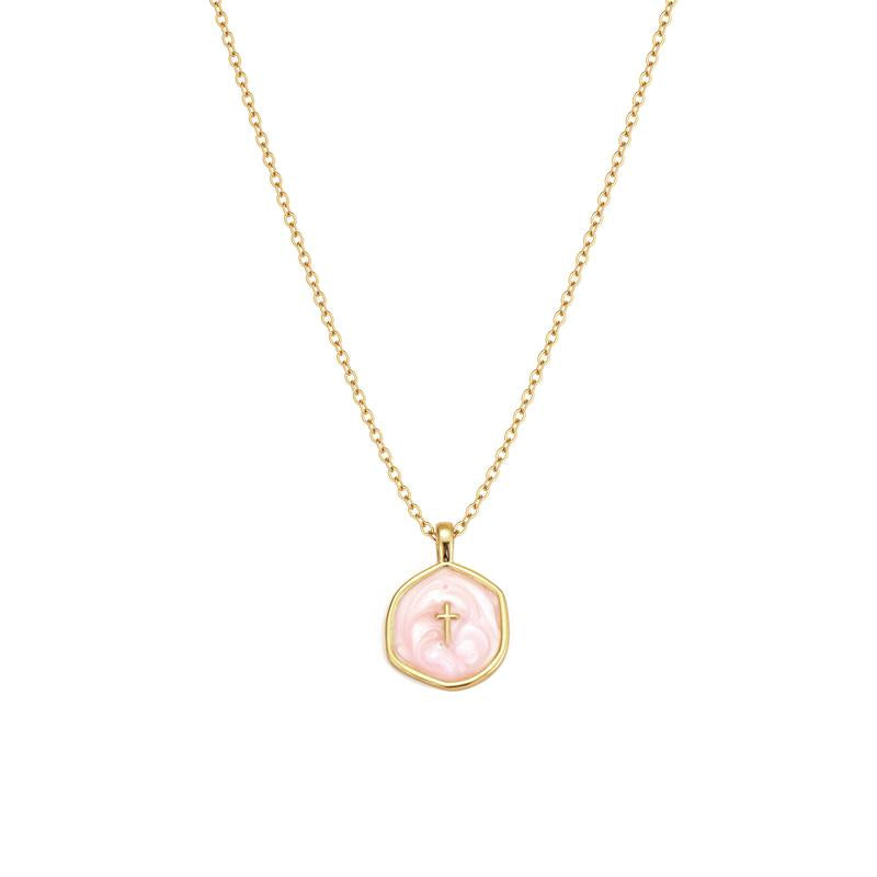 Cross Necklace for Women-Dainty Gold Plated Cross Pendant