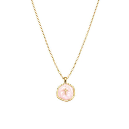 Cross Necklace for Women-Dainty Gold Plated Cross Pendant